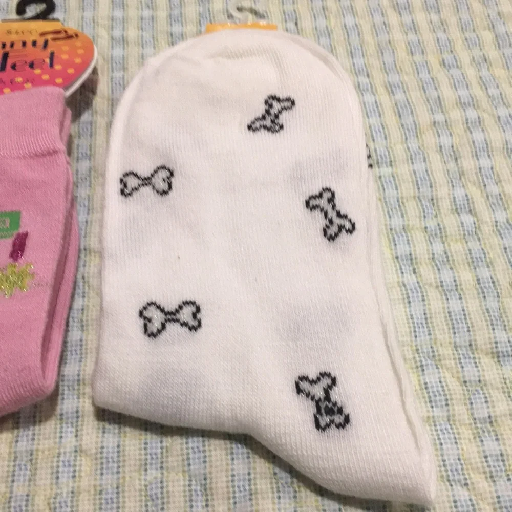 Funny Feet 3 Pr Girls Silly saying Socks NEW Sz 6-8/9-11 You Go Girl Puppy Love